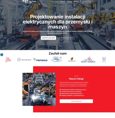 Strona internetowa Electro Plan - Instalacje elektryczne dla przemysłu, Poniec