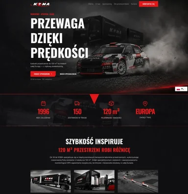 Strona internetowa KOMA Transport - Transport i spedycja, Łańcut